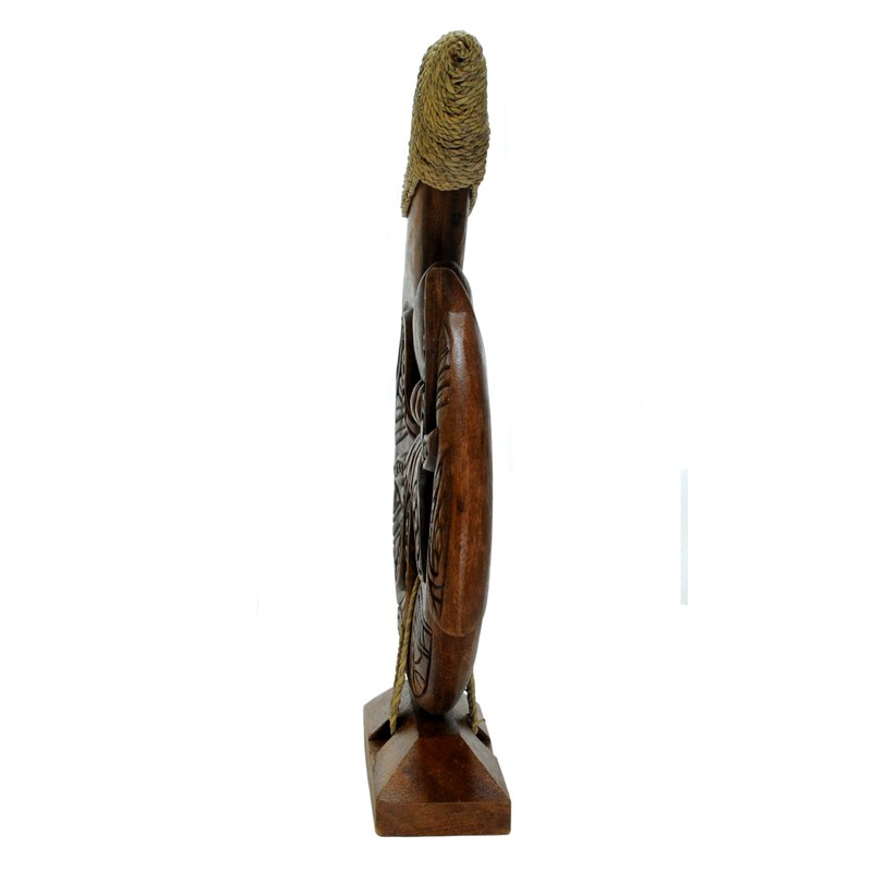 Myriahs 13" Tall Hand Carved Wood He'e Octopus Hawaiian Makau