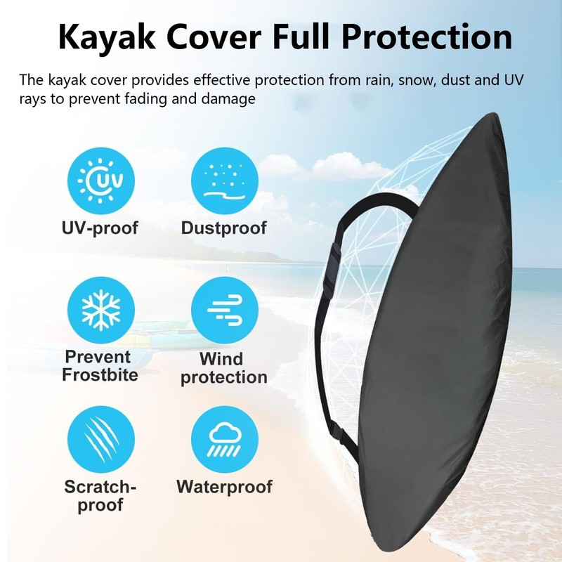 420D Kayak Covers Waterproof UV Resistant Kayaks Cover for Outdoor