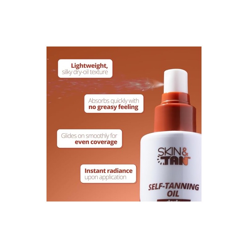 SKIN & TAN Tan & Tone Self Tanning Oil Dark
