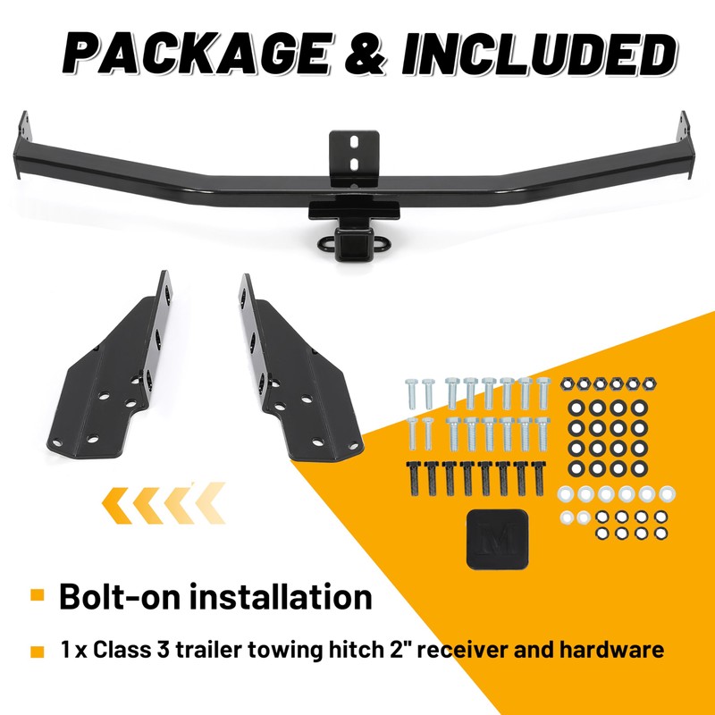 ECOTRIC Class 3 Trailer Hitch Tow 2'' Receiver Compatible with