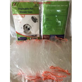 Disposable Pet Shower Caps, Ear Infection Prevention, Ears Drops Guard, Surgical Area Cover, Overhanging Ears Protection for Dogs, Cats in Bath, Rain, Water, (XLarge).
