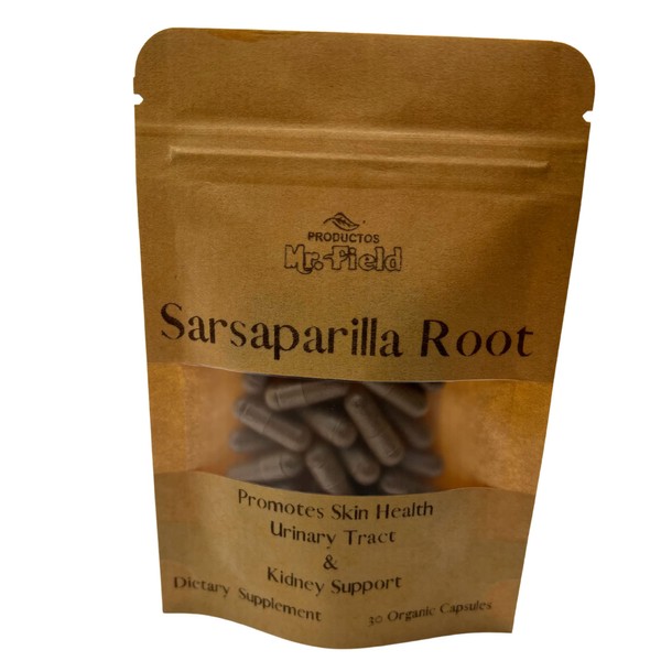 PRODUCTOS MR. FIELD Sarsaparilla Root Capsules 500 mg Quantity 30