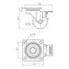 Swift Furniture Roller Black / Transparent