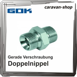 Straight Screw Connection for 8 mm Gas Pipe Screw Connection Connector Propane Double Nipple