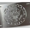 Silver on Silver Engraved US Army Military Car Tag Diamond