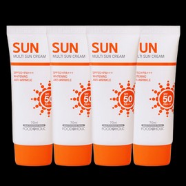foodaholic (4 pieces) Foodaholic Multi Sun Cream 70ml SPF50 PA+++ / Non-white cast mixed car sunscreen sunblock sunscreen / (4개)푸드어홀릭 멀티 선크림 70ml SPF50 PA+++ /백탁없는 혼합자차 썬크림 선블록 자외선차단제