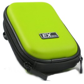 Ex-Pro® Green Hard Clam Shock proof Digital Camera Case Bag CR294D for Panasonic Lumix DMC-F1, DMC-F2, DMC-F3, DMC-F4, DMC-FH1, DMC-FH2, DMC-FH3, DMC-FH5, DMC-FH7, DMc-FH20, DMC-FH25, DMC-FH27, DMC-FP1, DMC-FP2, DMC-FP3, DMC-FP8, DMC-FS2, DMC-FS3, DMC-FS
