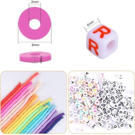 7000pcs Clay Beads Set, Lightweight Heishi Beads in Colorful Selection for DIY Jewelry Making, Perfect for Bracelet, Necklace, and Earring Creation