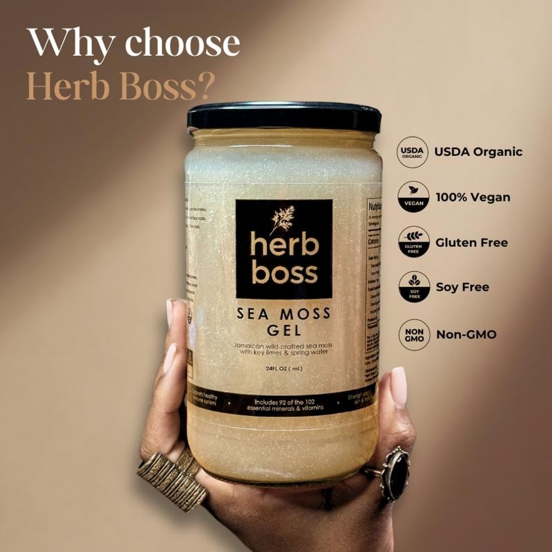 Herb Boss Wild-Crafted Jamaican Sea Moss Gel – 24 fl