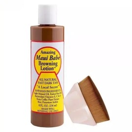 Maui Babe Amazing 마우이 베이브 브라우닝 로션 226.8g 8온스 태닝 가부키 플랫 탑 브러시 포함 키트 Amazing Maui Babe Browning Lotion 226.8g 8oz Tanning Kabuki Flat Top Brush Included Kit