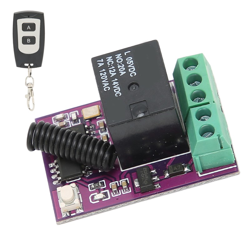 Remote Control Relay Switch 20A Mini Relay Wireless Switch for