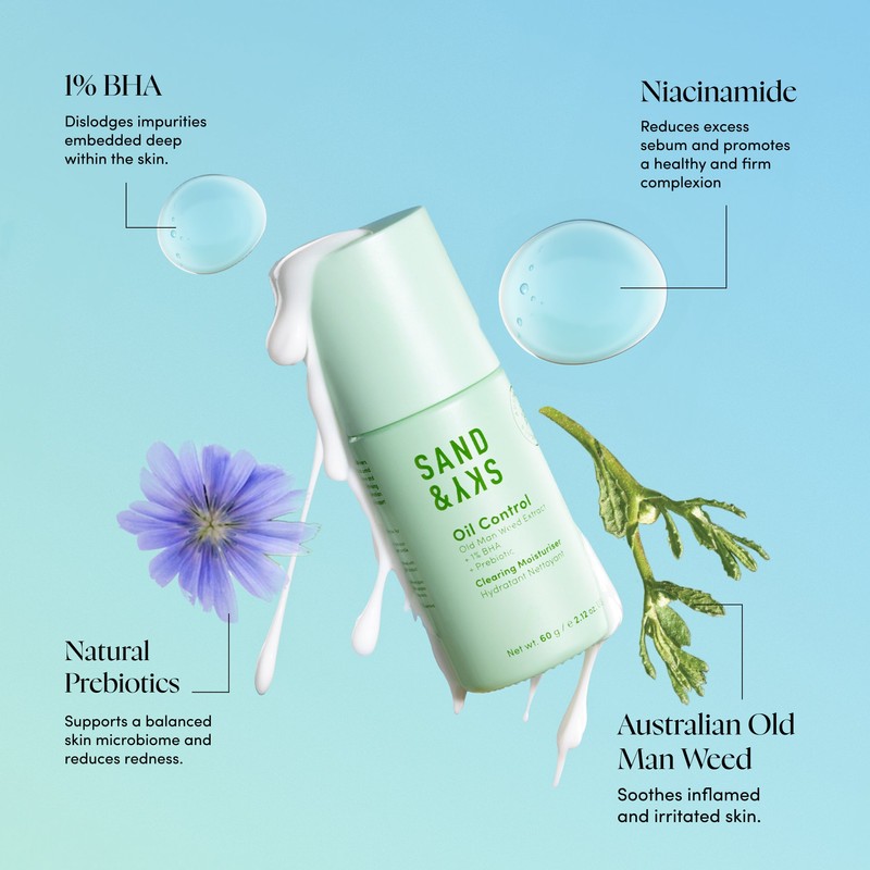 Sand & Sky Oil Control Clearing Moisturiser 60g