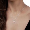 Planetys - 9ct White Gold and Natural Ruby Heart Necklace