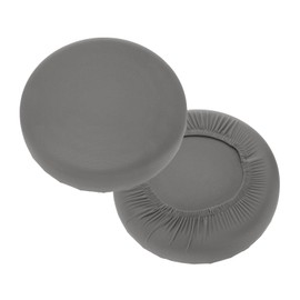 uxcell 2 Pack Stool Covers Round, 11-15 Inch Bar Stool Covers Washable Dustproof Slipcover Seat Cushion with Elastic for Bar Kitchen Living Room Decor, Gray