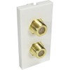 2X F-Connector EUROMOD Coupler, Wall Plates and Floor Boxes Audio