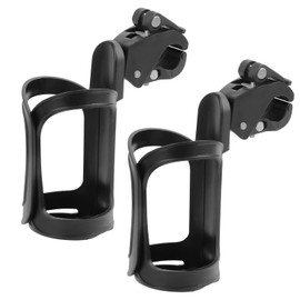 2 Pack Bicycle Bottle Holder, 360 Degree Rotation Adjustable Drink Holder Bicycle Pram, Bike Handlebar Cup Holder, Lightweight Water Bottle Holder, for Bicycle, Mountain Bike, Road Bike, Wheelchair