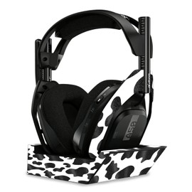 MightySkins Glossy Glitter Skin Compatible with Astro A50 Wireless Headphones + Base Station (Gen 4) - Cow Print | Protective, Durable High-Gloss Glitter Finish | Easy to Apply | Made in The USA
