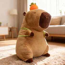 FIAEUGZKM Giant Capybara Plush Stuffed Animal, 32" Big Stuffed Capybara Plushy Large Cute Stuffy Plush Toy for Boys Girls Kids Teens Adults, 80cm/2.62ft