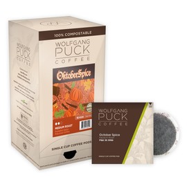 Wolfgang Puck Soft Coffee Pods, Oktober Spice, 12 Gram, 16 count (Pack of 3)