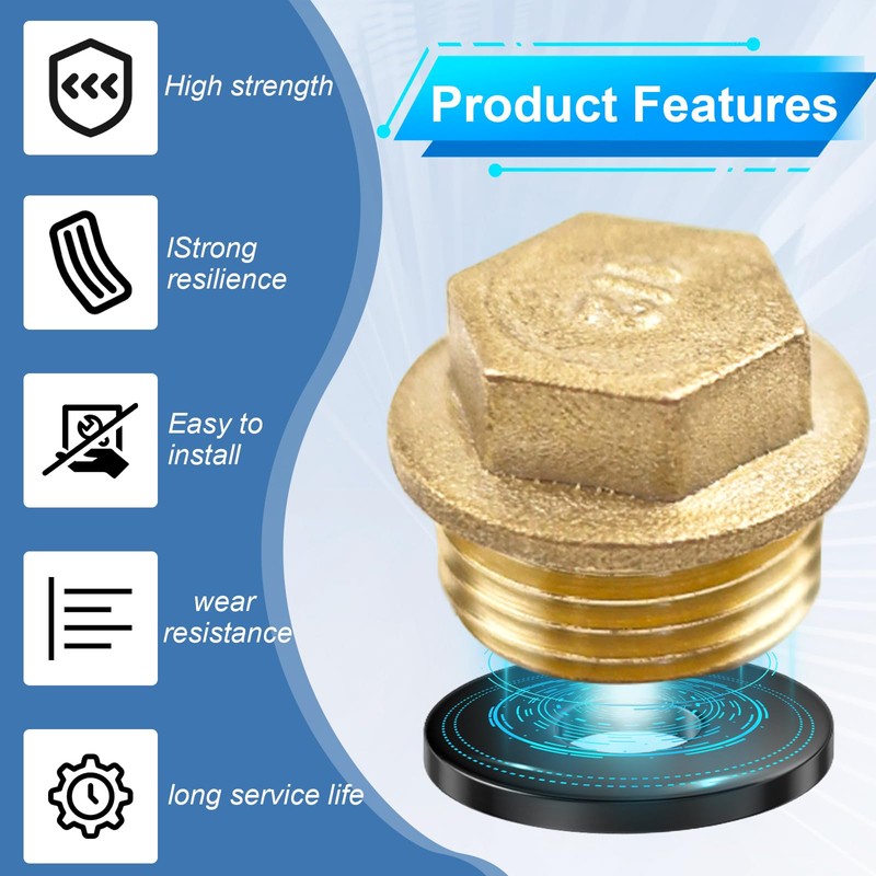 SI SEN 4 x brass plugs, 1/2 inch male thread