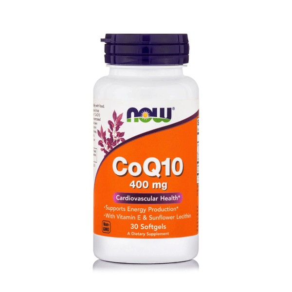 Now CoQ10 400 mg Vitamin E 30 softgels