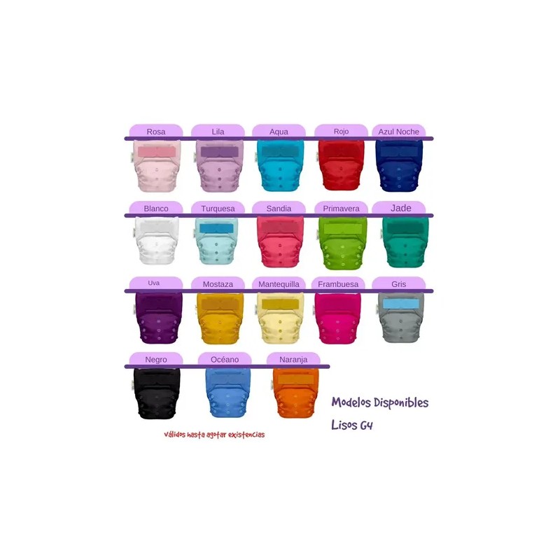 Pañales Ecológicos De Tela Ecopipo G4 (3 Pack Lisos)