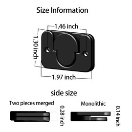 2 Inch 8 Pairs Picture Frame Hangers, French Studs, Hidden Brackets, Hidden Brackets, Wall Shelves for Hanging Wall Painting, Mirrors, Panels, Artworks (XZ09-2-8-BLACK-DE)
