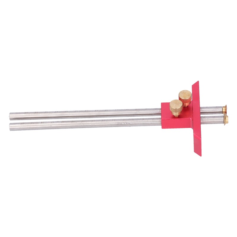 Woodworking Marking Gauge 20cm Clear Scale Double Head Scriber Ruler