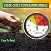 Compost Soil Thermometer by Greenco, Stainless Steel, Celsius and Fahrenheit