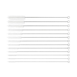 Limpiador Popotes 13 Piezas, Cepillo para Acero Inoxidable y Silicona, Limpiador de Popotes Largos, Cepillo para Botellas de Agua, La Limpieza de Todo Tipo de Botellas, Tarros, Tapones, Picos, Frascos