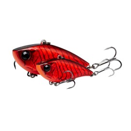 Savage Gear Fett Vibes - Detailed Lipless Bait with Vibrating Action, Built-in Rattle for Predatory Fish - Bass, Pike, Perch & Trout in Freshwater, Long Throw Perch 6.6 cm