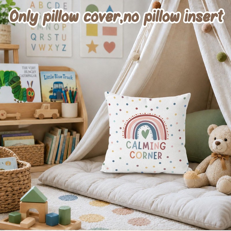 Calm Down Corner Supplies Calming Corner Decor Pillow Cover 18x18