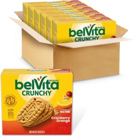 Belvita Cranberry Orange Breakfast Biscuits, 30 Total Packs, 6 Boxes (