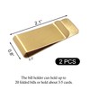 Qancekoo 2 PCS Stainless Steel Slim Money Clips Sturdy Cash