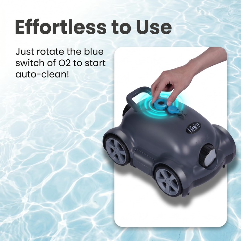 Hinice Cordless Robotic Pool Cleaner,Automatic Pool Vacuum Robot for In-Ground/Above
