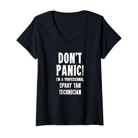 Womens Spray Tan Technician V-Neck T-Shirt
