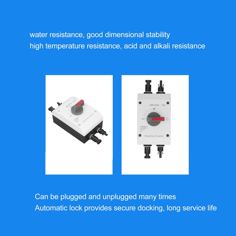 Photovoltaic DC Isolator Solar Switch IP66 Waterproof Insulated Switch for