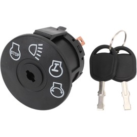 Qiilu Interruptor de Arranque de Encendido 9251741 con Llave, Repuesto para Tractor Cortacésped, Interruptor de Llave de Encendido, Interruptor de Encendido de