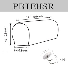 PBIEHSR Arm Rest Covers, Stretch Armchair Couch Armrest Chair Covers for Furniture Protector, Anti-Slip Sofa Chair Arm Caps Spandex Polyester Slipcovers, Set of 2 (Turquoise)