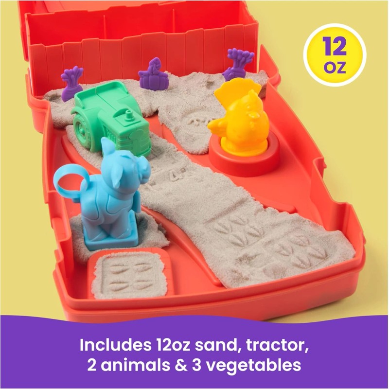 Kinetic Sand Sandy Farm Set w/ 12oz Play Sand 6