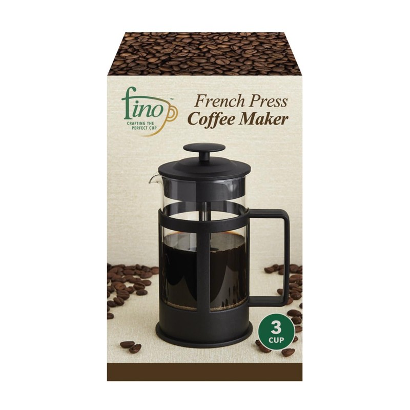 Fino French Press Coffee Maker, Brews Up to 3 Servings,