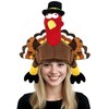 Dkomekii Plush Turkey Hat, Funny Turkey Headwear for Thanksgiving Night