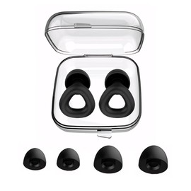 XFSRG Ohrstöpsel Silikon Motorrad Ohrstöpsel Schnarchen Ohrstöpsel Zum Schlafen Schallwerk Gehörschutz Noise Cancelling Ohrstöpsel Konzert Ohrstöpsel Schwimmen Für Den Rest(Schwarz)