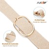SUOSDEY Straw Woven Elastic Belt, Stretch Wide Waist Belts for