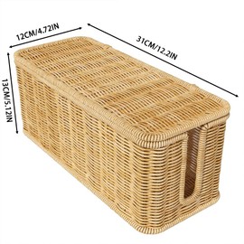 CLSSLVVBN Cable Box for Neat Cable Management Cords Organised and Etc. Under Table and TV Cabinet. ABS Cable Management Box