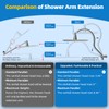 Hibbent All Metal 12 Inch Brass Adjustable Shower Head Extension