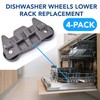 (4-pack) W10195416 NEW UPGRADED Replacement Part for Lower Dishwasher Wheel