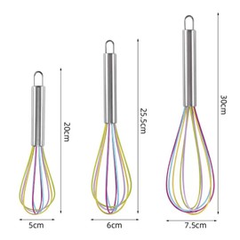 3 Pieces Colorful Mixer, Dough Mixer, Stainless Steel Whisk, Speed Mixer, Manual Cream Mixer, Spiral Mixer, Baking Tools