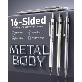 Four Candies 0.7mm Mechanical Pencil Set with Case - 4PCS Metal Mechanical