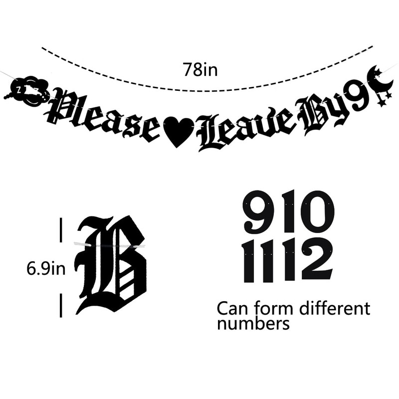 Please Leave by 9 10 11 12 Celebrate Birthdays, Housewarming,